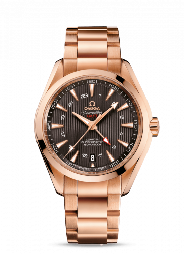 Omega Seamaster Aqua Terra 150M Co-Axial 43 GMT Red Gold / Grey / Bracelet 231.50.43.22.06.002