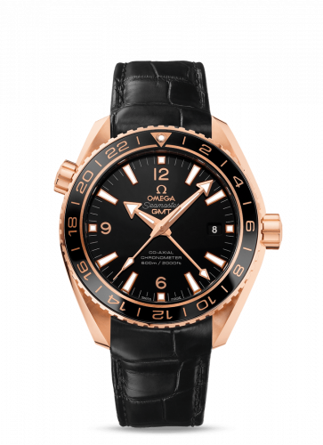 Omega Seamaster Planet Ocean 600M Co-Axial 43.5 GMT Red Gold / Ceragold / Alligator 232.63.44.22.01.001