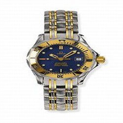 Omega Seamaster Diver 300M Quartz 28 Stainless Steel / Yellow Gold / Blue / Bracelet 2382.80.00