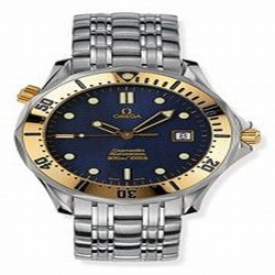 Omega Seamaster Diver 300M Quartz 41 Stainless Steel / Yellow Gold / Blue / Bracelet 2442.80.00