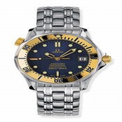 Omega Seamaster Diver 300M Automatic 36.25 Stainless Steel / Yellow Gold / Blue / Bracelet 2452.80.00