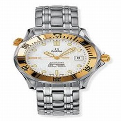 Omega Seamaster Diver 300M Quartz 36.25 Stainless Steel / Yellow Gold / White / Bracelet 2462.20.00