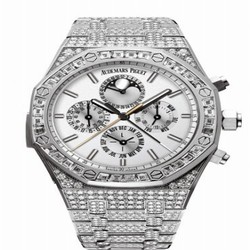 Audemars Piguet Royal Oak Grande Complication White Gold / Diamond / Silver / Bracelet 26222BC.ZZ.1197BC.01