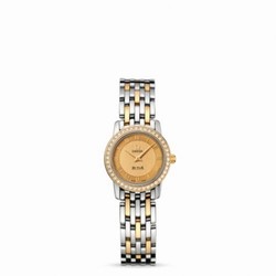 Omega De Ville Prestige Quartz 22 Stainless Steel / Yellow Gold / Diamond / Champagne / Bracelet 413.25.22.60.08.001