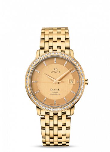 Omega De Ville Prestige Co-Axial 36.5 Yellow Gold / Diamond / Bracelet 413.55.37.20.58.001