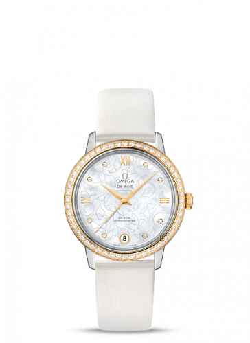 Omega De Ville Prestige Co-Axial 32.7 Stainless Steel / Yellow Gold / MOP Butterfly / Diamond 424.27.33.20.55.002