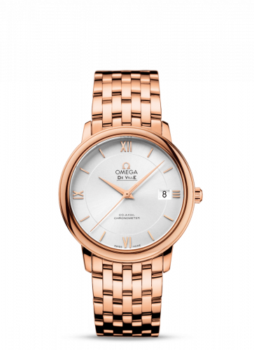 Omega De Ville Prestige Co-Axial 36.8 Red Gold / Silver / Bracelet 424.50.37.20.02.001
