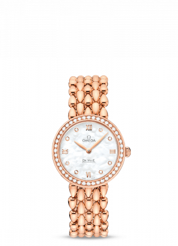 Omega De Ville Prestige Dewdrop Quartz 27.4 Red Gold / MOP / Diamond / Bracelet 424.55.27.60.55.004