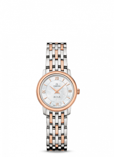 Omega De Ville Prestige Quartz 24.4 Stainless Steel / Red Gold / MOP / Bracelet 424.20.24.60.05.002