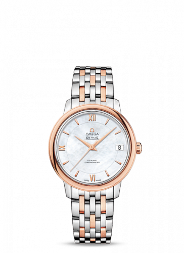 Omega De Ville Prestige Co-Axial 32.7 Stainless Steel / Red Gold / MOP / Bracelet 424.20.33.20.05.002
