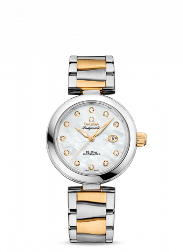 Omega LadyMatic Co-Axial 34 Stainless Steel / Yellow Gold / MOP / Bracelet 425.20.34.20.55.003