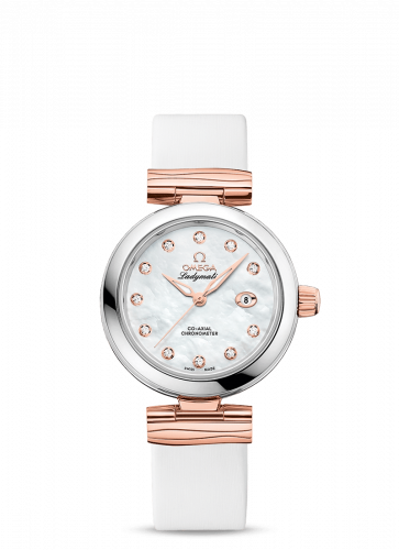 Omega LadyMatic Co-Axial 34 Stainless Steel / Sedna Gold / MOP 425.22.34.20.55.004