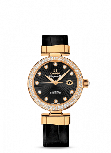 Omega LadyMatic Co-Axial 34 Yellow Gold / Diamond / Black 425.68.34.20.51.002