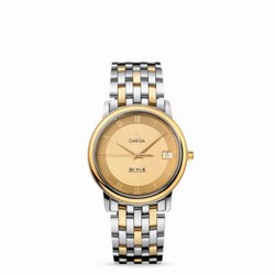 Omega De Ville Prestige Quartz 34.4 Stainless Steel / Yellow Gold / Champagne / Bracelet 4310.12.00