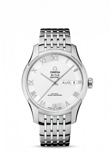 Omega De Ville Hour Vision Master Chronometer Annual Calendar Stainless Steel / Silver / Bracelet 433.10.41.22.02.001