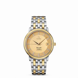 Omega De Ville Prestige Co-Axial 36.5 Stainless Steel / Yellow Gold / Champagne / Bracelet 4374.15.00