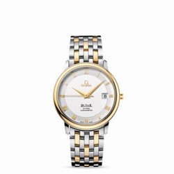 Omega De Ville Prestige Co-Axial 36.5 Stainless Steel / Yellow Gold / Silver / Bracelet 4374.31.00