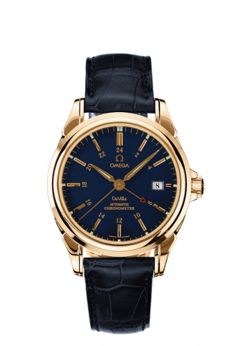 Omega De Ville Co-Axial 38.7 GMT Yellow Gold / Blue 4633.80.33
