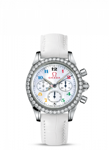 Omega De Ville Co-Axial 35 Chronograph Stainless Steel / Diamond / MOP / Olympic Timeless 4876.70.36