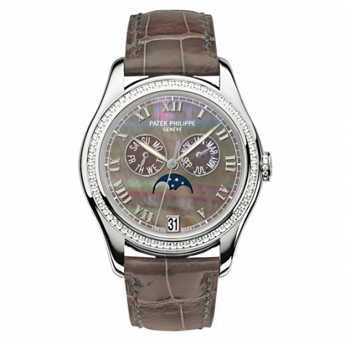 Patek Philippe Annual Calendar 4936 White Gold Diamond Black Mother of Pearl 4936G-001