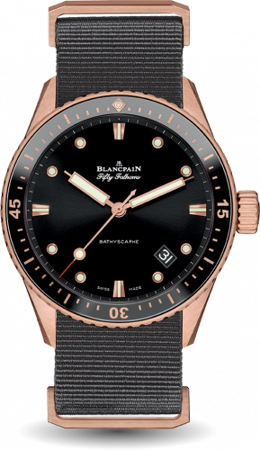 Blancpain Fifty Fathoms Bathyscaphe Sedna Gold / Black / Grey Nato 5000-36S30-NAB A