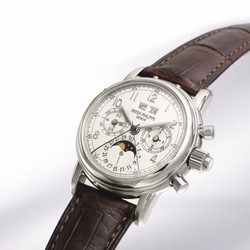 Patek Philippe Perpetual Calendar Split Seconds Chronograph 5004 White Gold / White Arabic 5004G-001