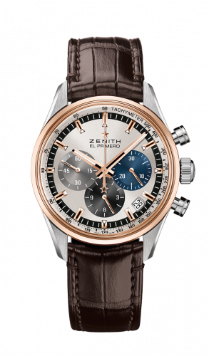 Zenith El Primero Chronomaster 38 Stainless Steel / Rose Gold / Silver / Alligator 51.2150.400/69.C713