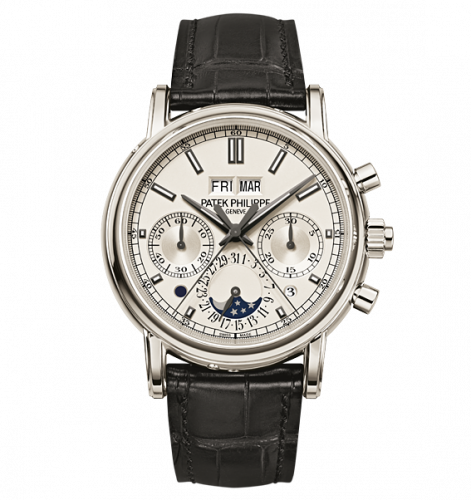 Patek Philippe Perpetual Calendar Split-Seconds Chronograph 5204 Platinum / Silver 5204P-001