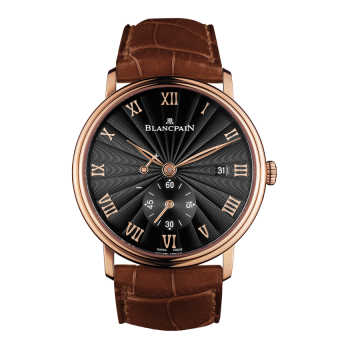 Blancpain Villeret Ultraplate Power Reserve Date Red Gold / Black 6606-3630-55B