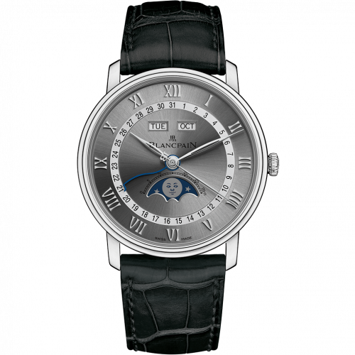 Blancpain Villeret Quantieme Complet 40mm Stainless Steel / Grey 6654-1113-55B