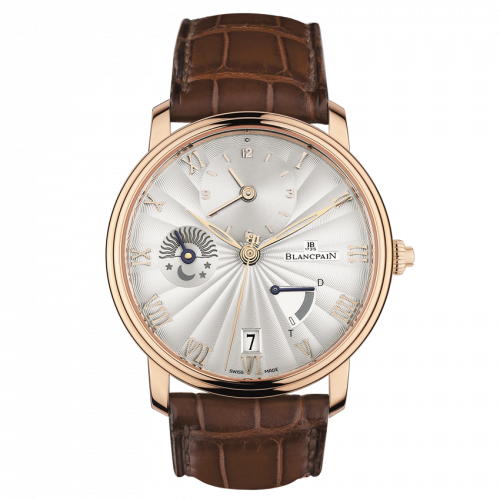 Blancpain Villeret Demi-Fuseau Horaire Demi-Savonette Red Gold / Opalin Flinque 6665-3642-55B