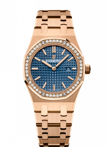 Audemars Piguet Royal Oak 67651 Quartz Pink Gold / Blue / Bracelet 67651OR.ZZ.1261OR.02