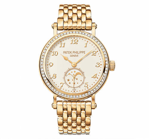 Patek Philippe Moonphase 7121 Yellow Gold / Cream / Bracelet 7121/1J-001