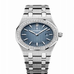 Audemars Piguet Royal Oak 67651 Quartz Titanium / Platinum / Blue / Bracelet 67651IP.ZZ.1261IP.01