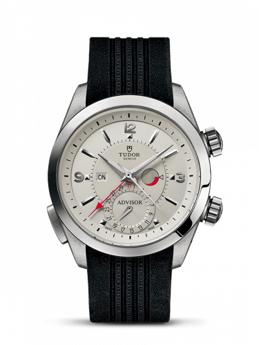 Tudor Heritage Advisor Stainless Steel / TItanium / Silver / Silk 79620T-0009