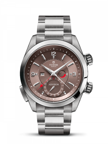 Tudor Heritage Advisor Stainless Steel / TItanium / Cognac / Bracelet 79620TC-0005