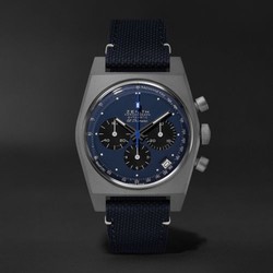 Zenith El Primero A384 Edge of Space Titanium / Blue / Rubber 97.A384.400/27.C821