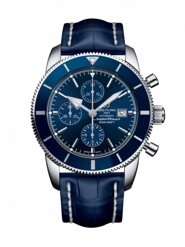 Breitling Superocean Heritage II 46 Chronograph Stainless Steel / Blue / Blue / Croco / Pin A1331216/C963/746P/A20BA.1