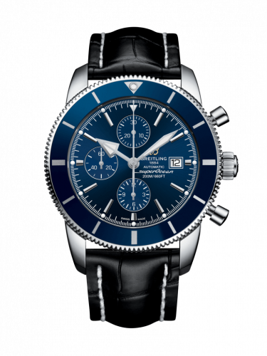 Breitling Superocean Heritage II 46 Chronograph Stainless Steel / Blue / Blue / Croco / Folding A1331216/C963/761P/A20D.1