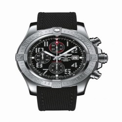 Breitling Super Avenger II Stainless Steel / Volcano Black / Military / Pin A1337111/BC28/104W/A20BA.1