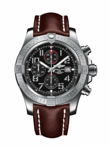 Breitling Super Avenger II Stainless Steel / Volcano Black / Calf / Folding A1337111/BC28/444X/A20D.1