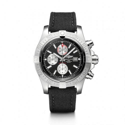 Breitling Super Avenger II Stainless Steel / Volcano Black / Military A1337111/BC29/104W/A20BA.1