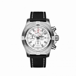 Breitling Avenger Chronograph 48 Stainless Steel / White / Calf / Pin A133751A1A1X1