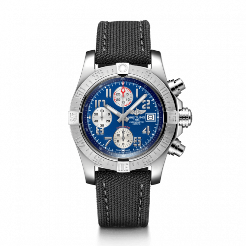 Breitling Avenger II Stainless Steel / Mariner Blue / Military / Pin A13381111C1W1