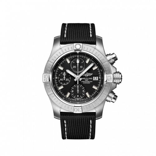 Breitling Avenger Chronograph 43 Stainless Steel / Black / Military / Folding A13385101B1X2