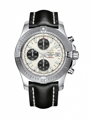 Breitling Colt Chronograph Automatic Stainless Steel / Stratus Silver / Calf / Pin A13388111G1X1