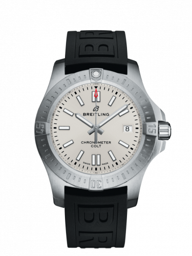 Breitling Chronomat Colt 41 Automatic Silver / Rubber / Folding A17313101G1S1