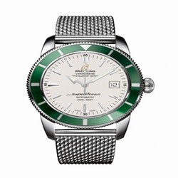 Breitling Superocean Heritage 42 Stainless Steel / Green / Stratus Silver / Milanese A1732136.G717.154A