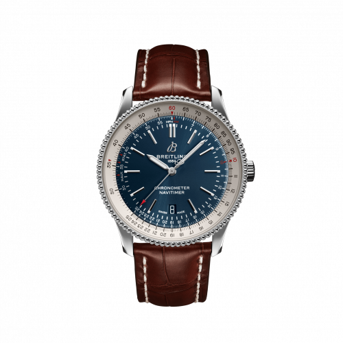 Breitling Navitimer Automatic 41 Automatic Stainless Steel / Blue / Croco / Folding A17326211C1P2