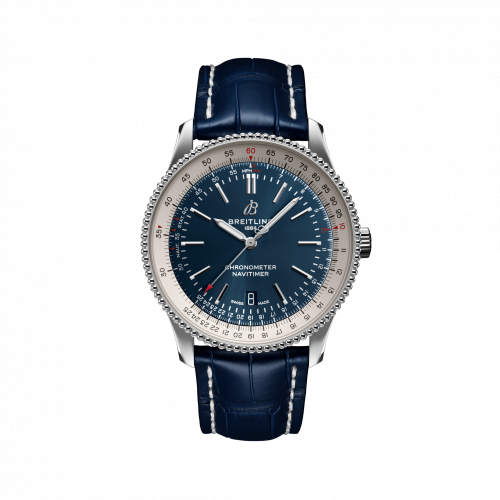 Breitling Navitimer Automatic 41 Automatic Stainless Steel / Blue / Croco / Folding A17326211C1P4